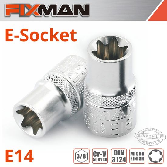 FIXMAN 3/8' Drive E-socket 6 Point E14